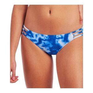 Cyn Luca Women’s Blue White Tie Dye Strappy Side Bikini Bottom Size Large